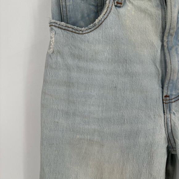 Abercrombie 90s Straight Ultra High‎ Rise Distressed Light Wash 4S - Picture 4 of 13